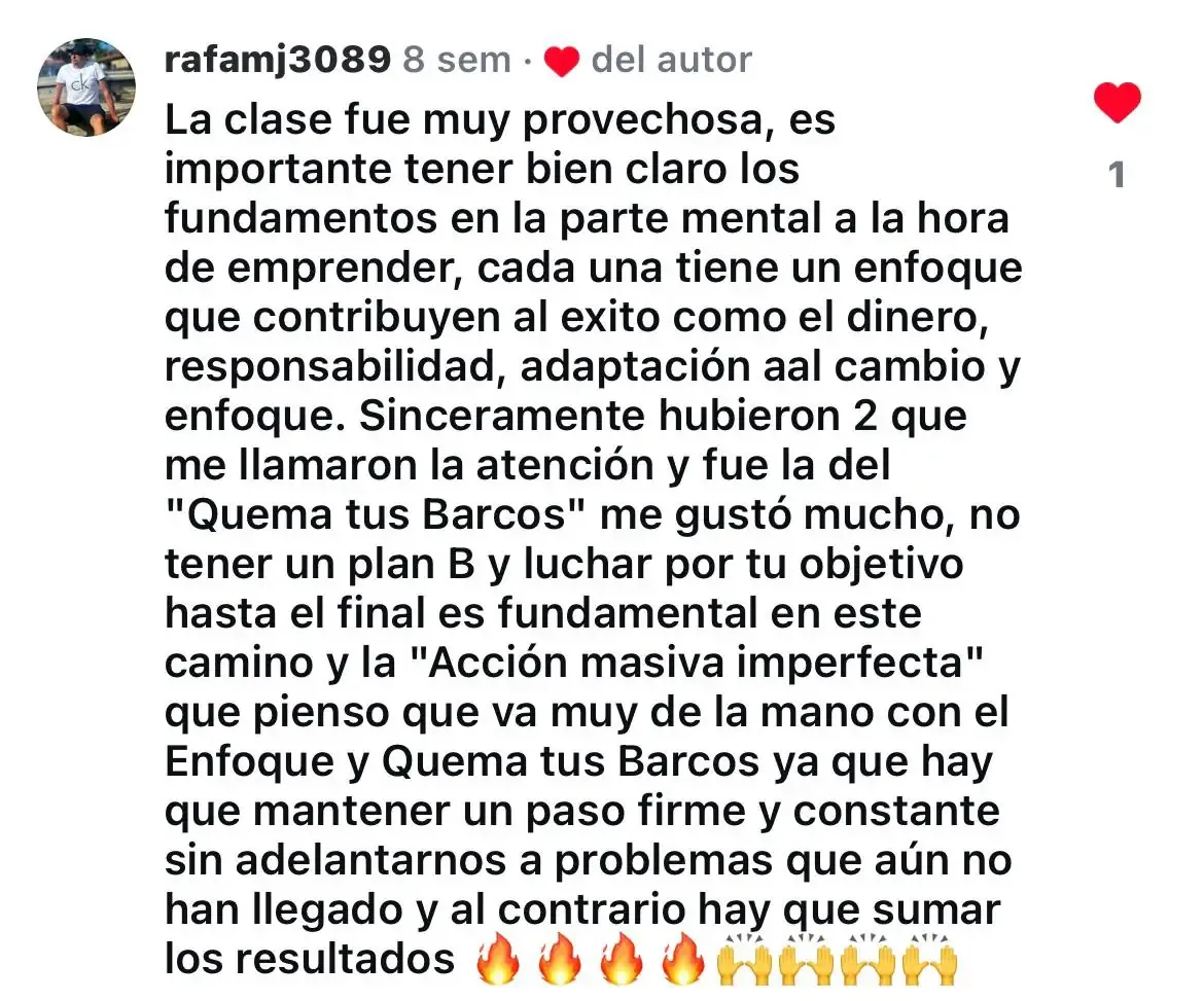 Testimonio de alumno