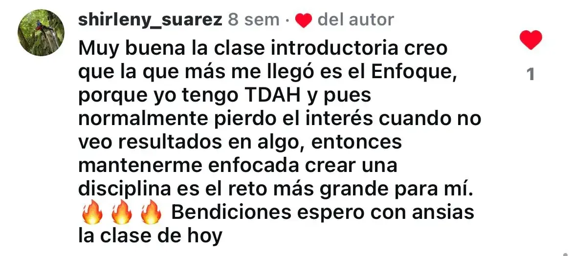 Testimonio de alumno