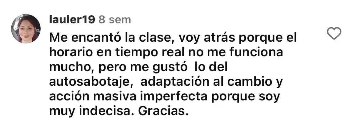 Testimonio de alumno