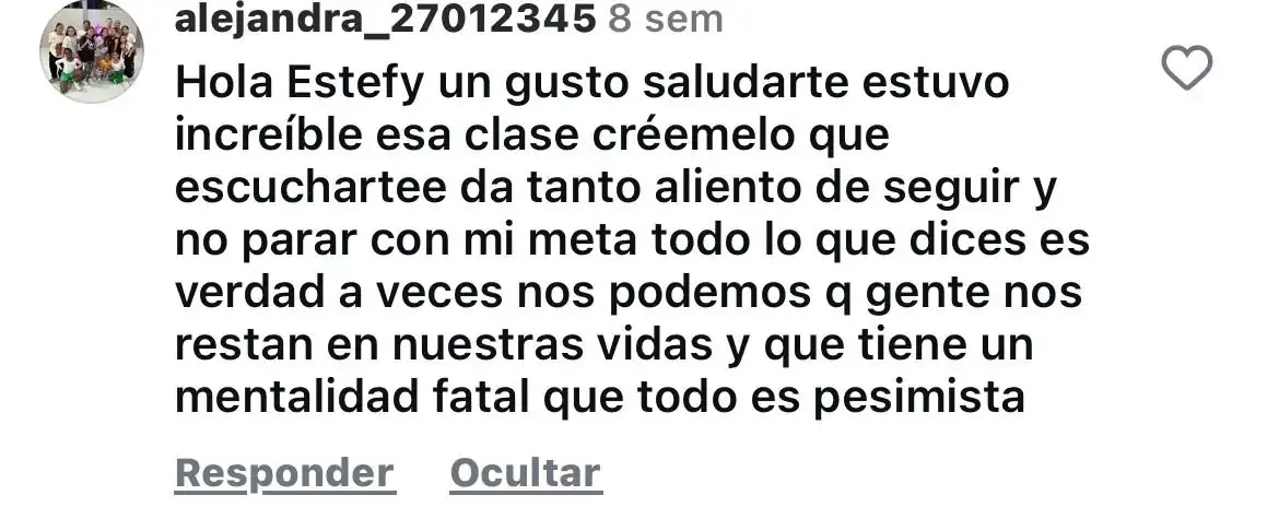 Testimonio de alumno