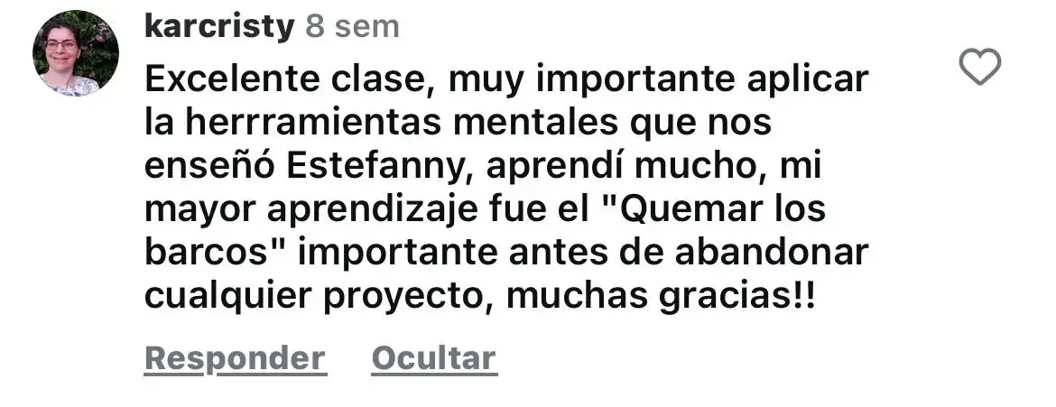 Testimonio de alumno