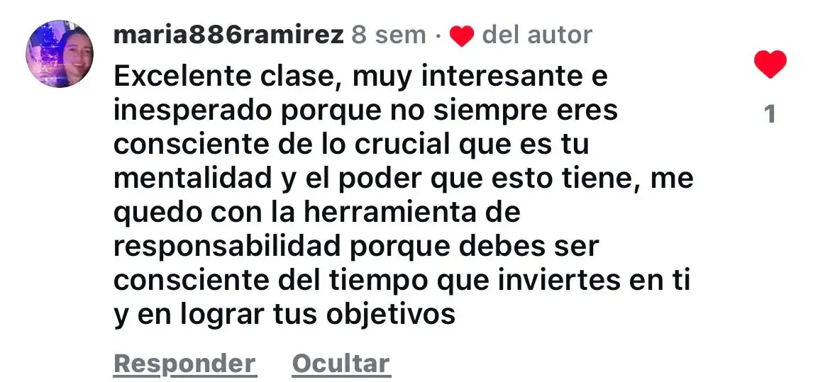 Testimonio de alumno