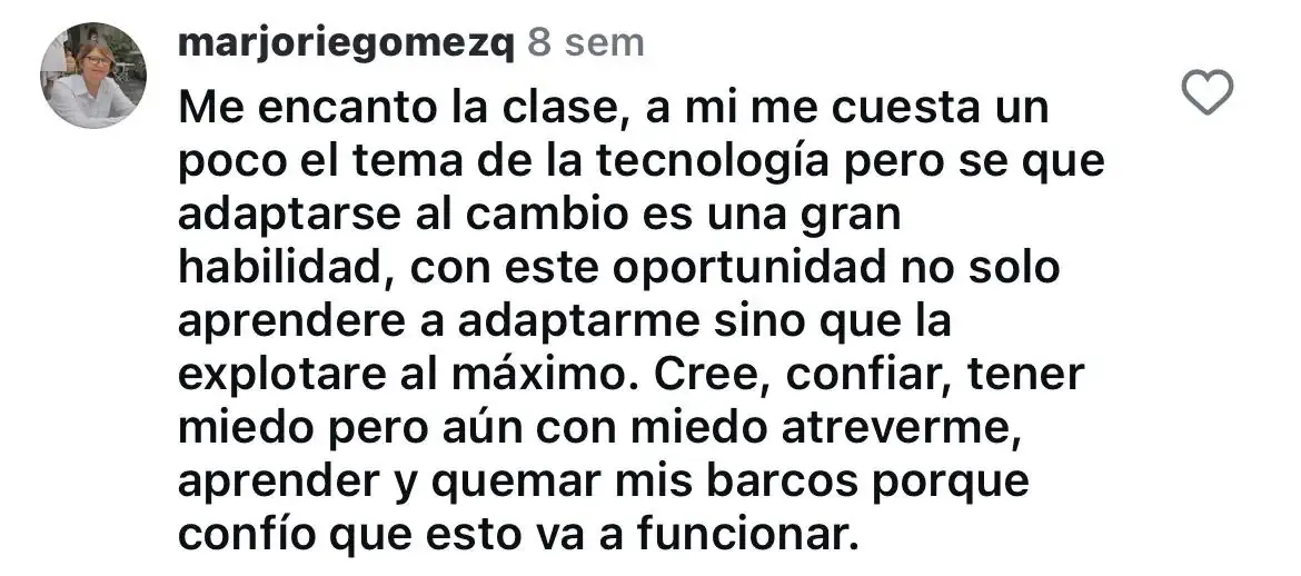 Testimonio de alumno