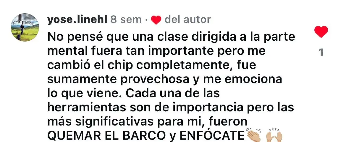 Testimonio de alumno