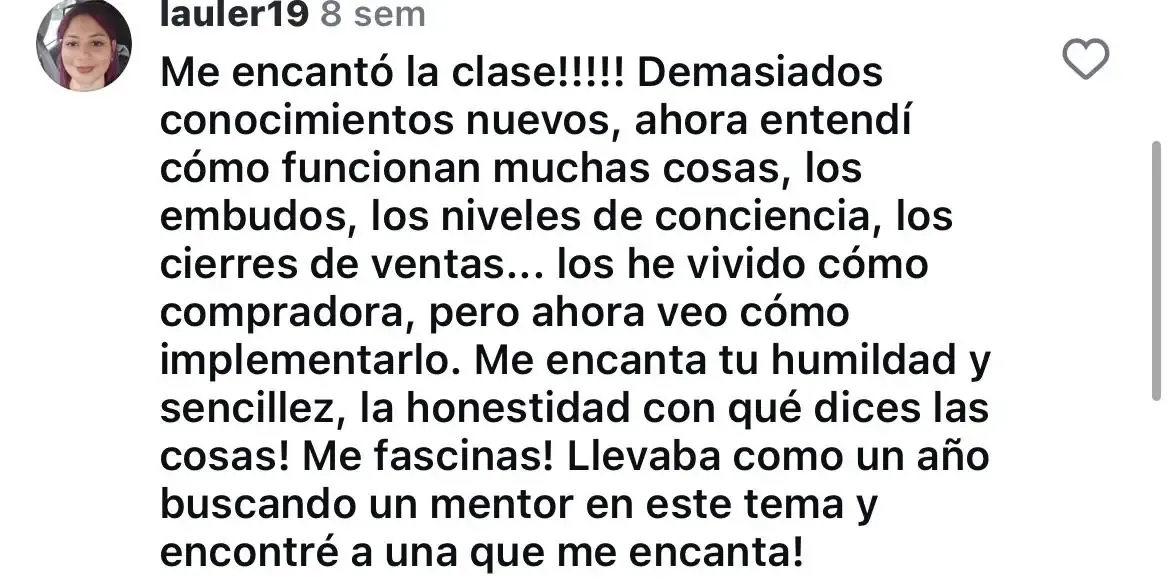 Testimonio de alumno