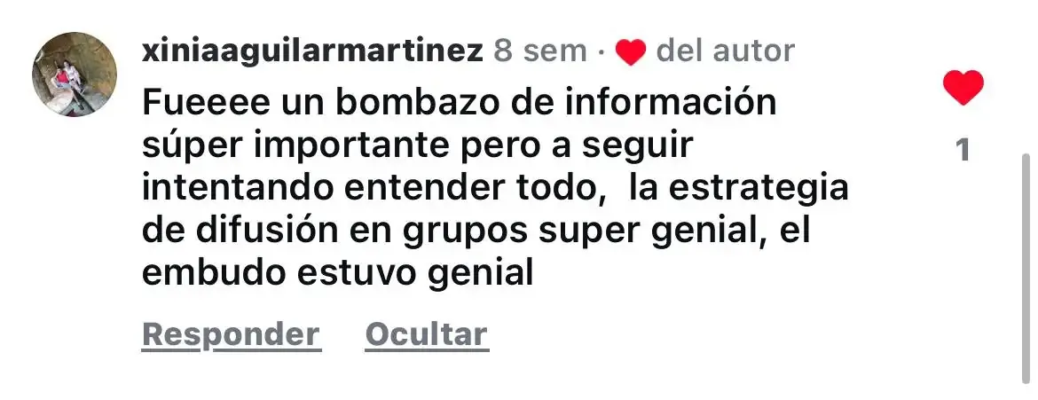 Testimonio de alumno