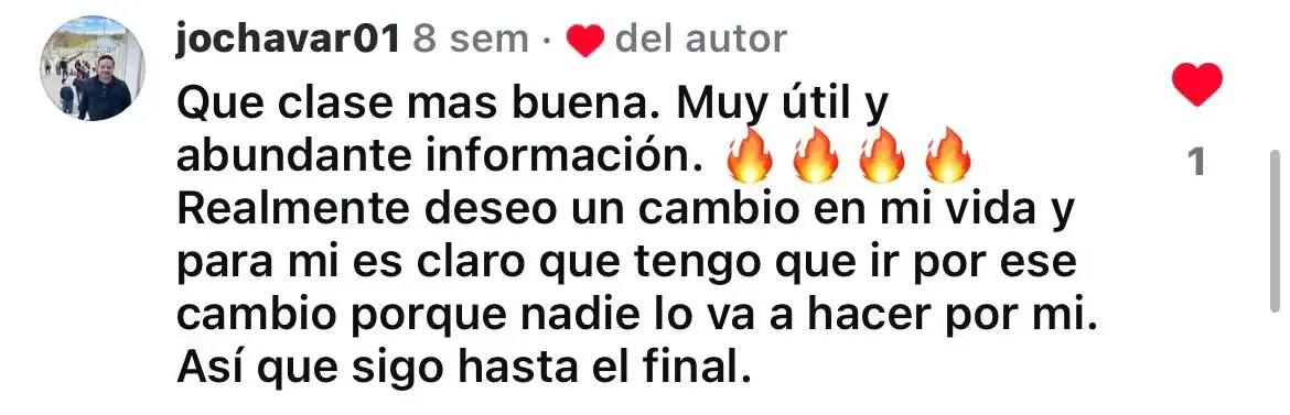 Testimonio de alumno